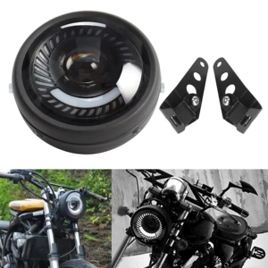 Motosiklet burulğan formalı 6.5 düym Harley retro metal LED fənər