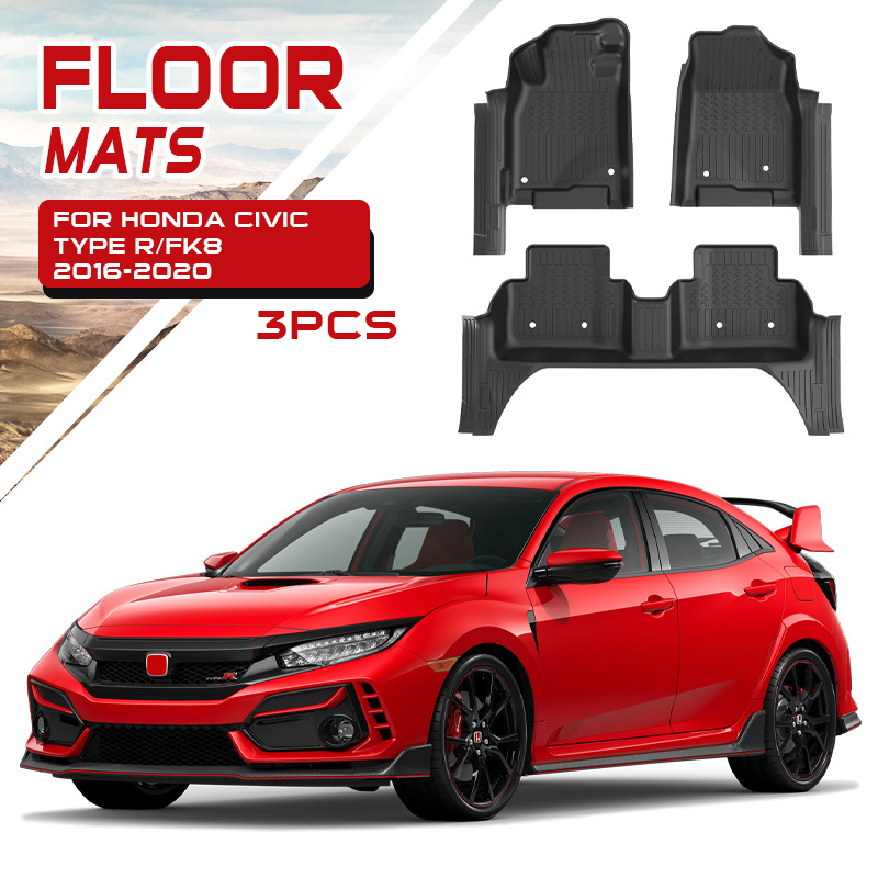 Para el Honda Civic Civic TypeR Tpe Floor Mats tapetes impermeables tapetes especiales
