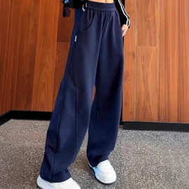 窄版香蕉裤女童秋冬裤子2025韩版新款爆款阔腿裤休闲运动直筒卫裤