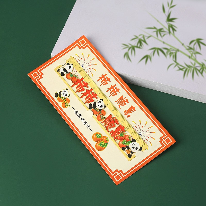 Panda creativo lindos marcadores de metales marcadores huecos de bronce estilo chino Wenchuang marcas de lectura carpeta al por mayor