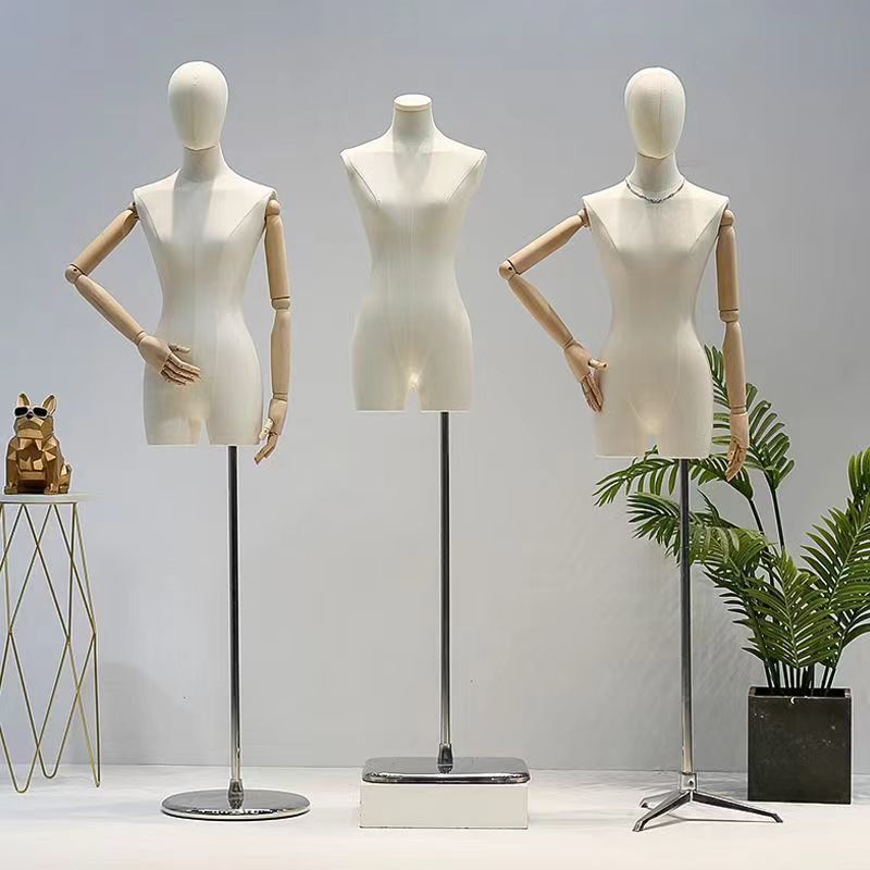 Modelo clavícula pequeña prop de pecho tienda de ropa modelo estante de exhibición de hombro plano ventana de ropa de mujer muestra busto modelo