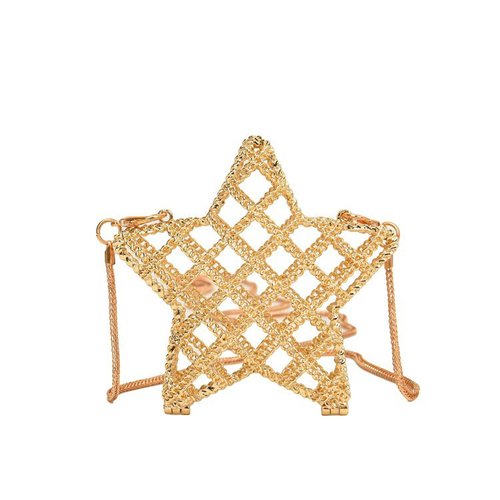 Cross-border  Winter New Chanel-style Hollow Metal Star Bag Evening Bag Single Shoulder Crossbody Elegant Chain Women's Bag