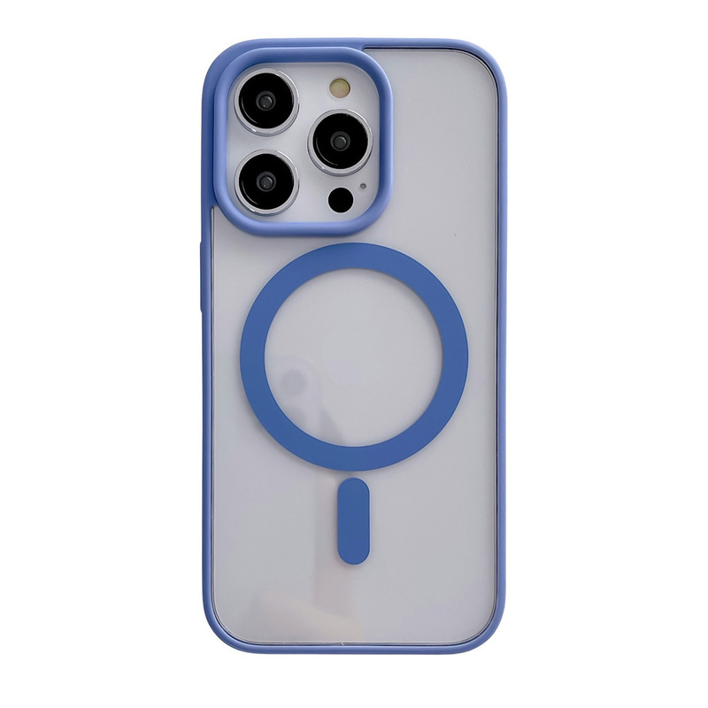 马卡龙硅胶磁吸苹果16pro透明手机硬壳iphone17亚克力磨砂保护套|undefined