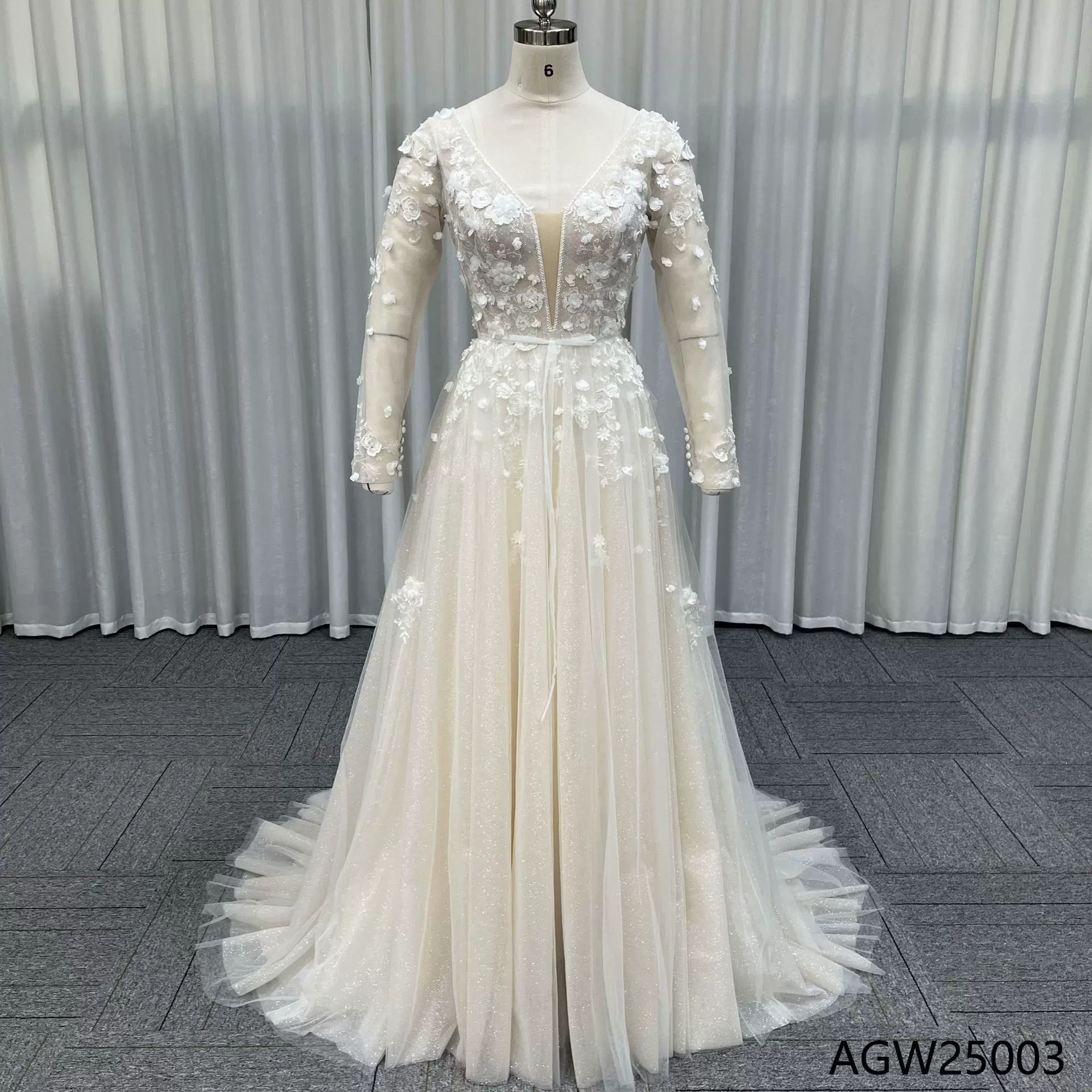 欧美外贸婚纱礼服希音v领性感蕾丝连衣裙晚礼服