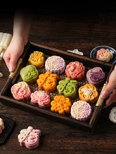 月饼模具2025新款国风中式冰皮绿豆糕手按压式糕点磨具烘焙家用