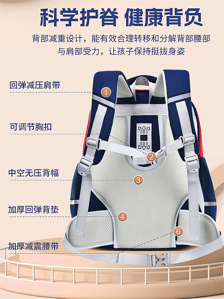 Nuevo sésamo bebé escuela primaria estudiante mochila masculina 1-3-6 grado de gran capacidad niña mochila resistente al desgaste niños mochila