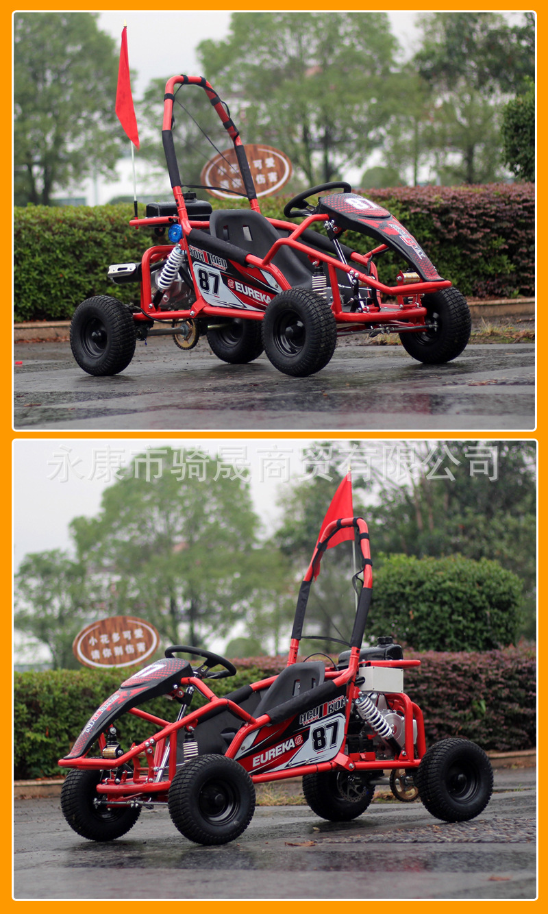 Cross-Border Children's and Adult Electric Mini Go-Karts, 125Cc Gasoline Electric 48V Two Models of Four-Wheel Motorcycles and Beach Vehicles