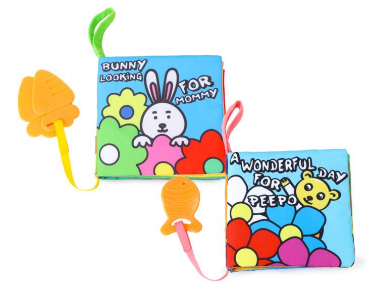 宝宝布书 婴幼儿早教布书 撕不烂牙胶布书|ms