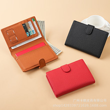 新款2025牛皮超薄护照包多功能钱包机票夹真皮护照证件皮夹收纳包