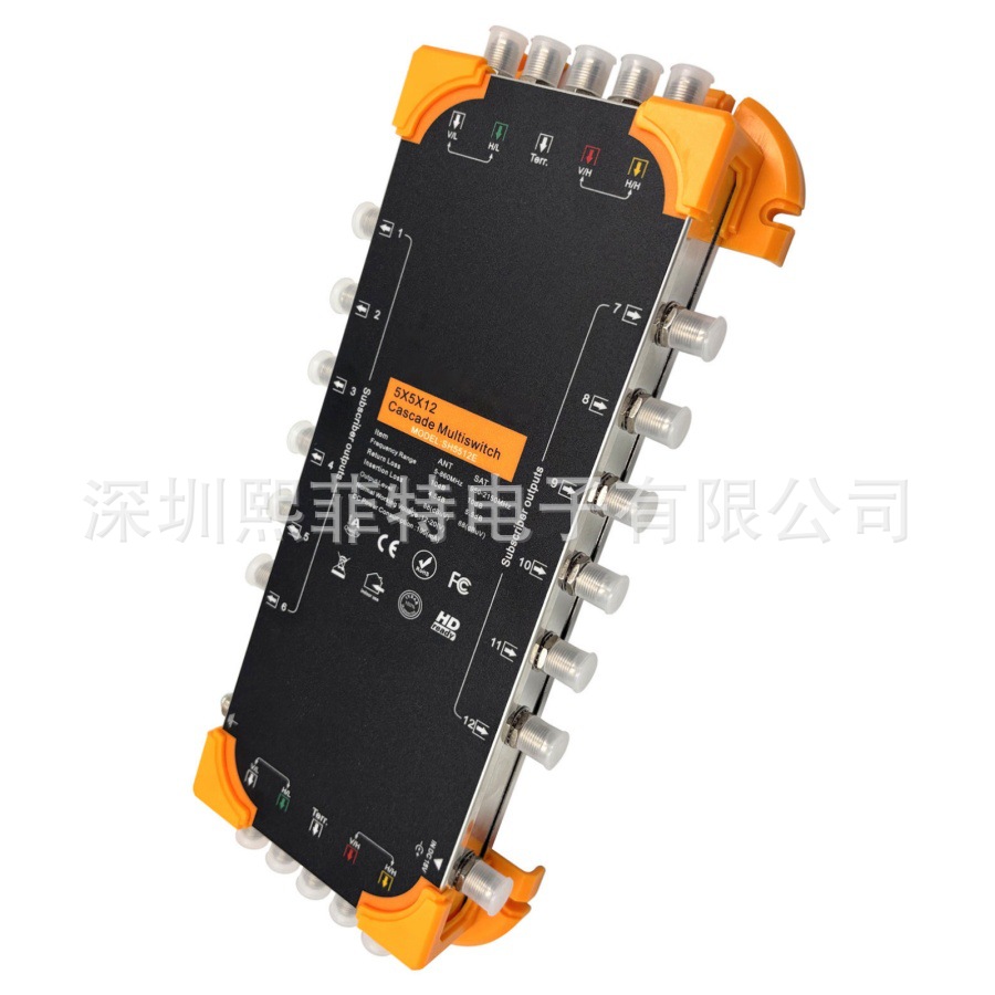 1SAT+1ANT5进12出级联卫星多路开关Cascade Multiswitch MS-5512