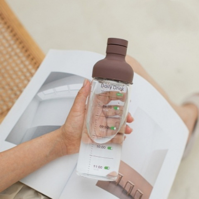 Taza de agua de alto valor nominal, escala de tiempo de red, taza de vidrio, taza de café portátil, taza de agua potable, taza de té filtrada