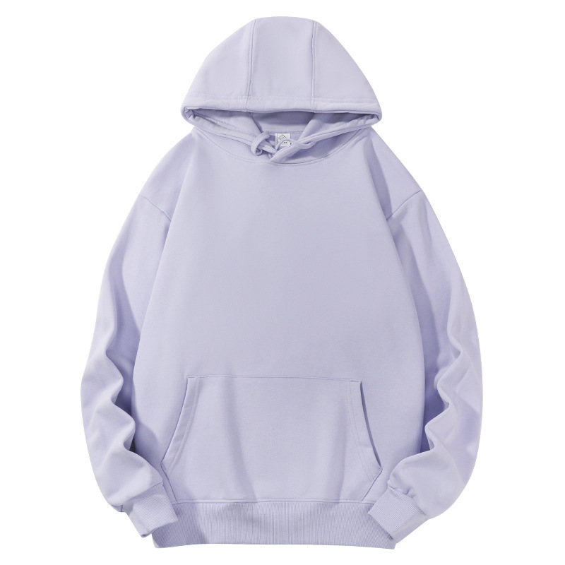 Suéter con capucha de algodón pesado de 380g, gran felpa, suéter casual de otoño e invierno suelto de color sólido americano, marea oversive