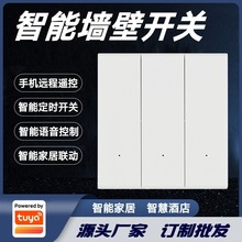 涂鸦方案智慧酒店智能家居灯光控制肤感曲面大板田字格墙壁开关