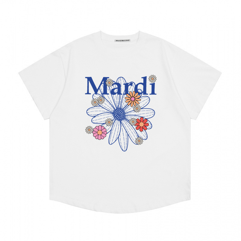 【カウンター品質】韓国マルディトレンドブランド半袖Tシャツリトルデイジードーマンプリントラウンドネックピュアコットンクロスボーダー|undefined