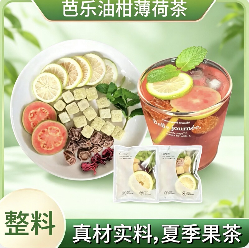 Guava, Plum, Oil Orange, Mint Tea, Roselle Flower Perfume, Green Lemon Fruit Hot and Cold Brew Tea, Handmade Bags, 20g Wholesale