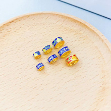 景泰蓝纯铜镀金莲花如意隔片diy手链手串项链服饰编绳文创配件