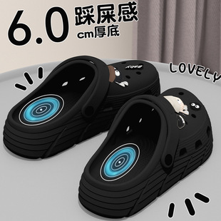 Thick-soled hole shoes women's 2025 new summer outdoor wear parent-child non-slip beach sandals for women summer