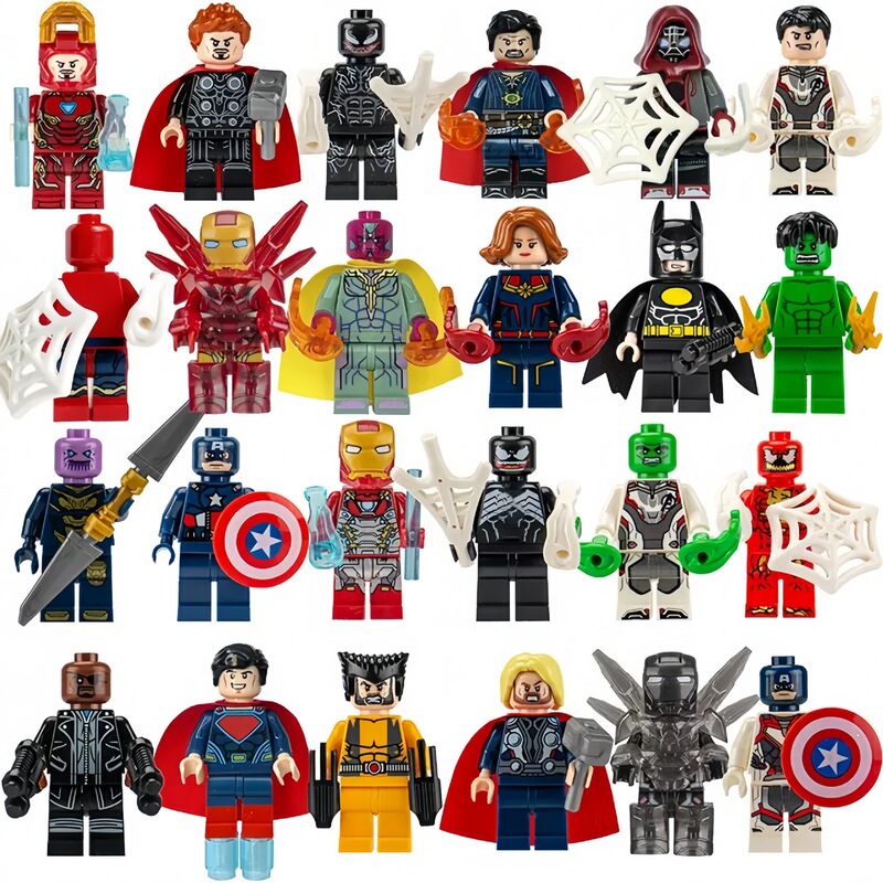 Cross-Border Hero Small Particle Building Block Figures, Hero Dolls, Assembly Toys, City Boys and Girls Educational Puzzle Toys