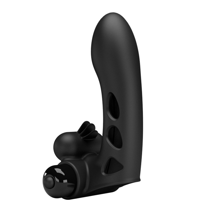 Vibrating Finger Sleeve Silicone 10 Frequency Vibration_voghion.com
