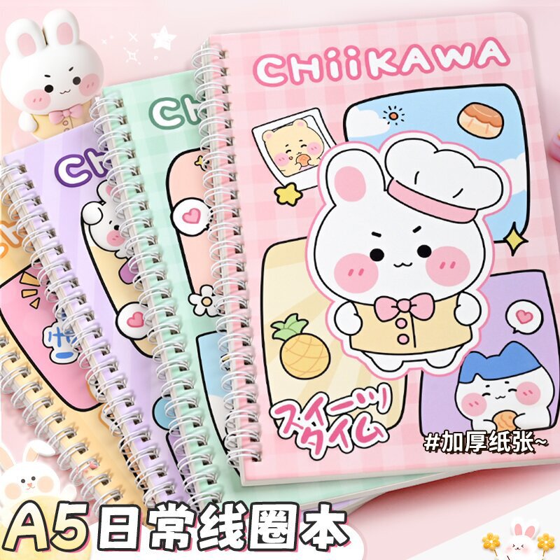 Ins Oil Painting Wind A5 Coil Book Primary School Children's Gift Notebook Stationery Thickened Loose-leaf Book Wholesale Ins Oil Painting Wind A5 Coil Book Primary School Children's Gift Notebook Stationery Thickened Loose-leaf Book Wholesale