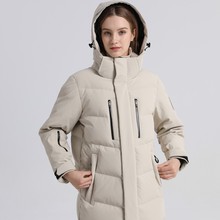 过万级 户外极寒保暖鹅绒服男女2023冬季加厚连帽过膝长款羽绒服