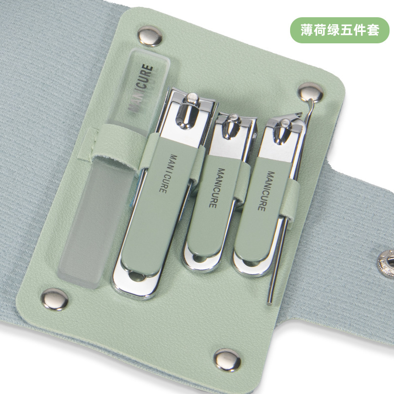 Mint green [5-piece set with ear picks]