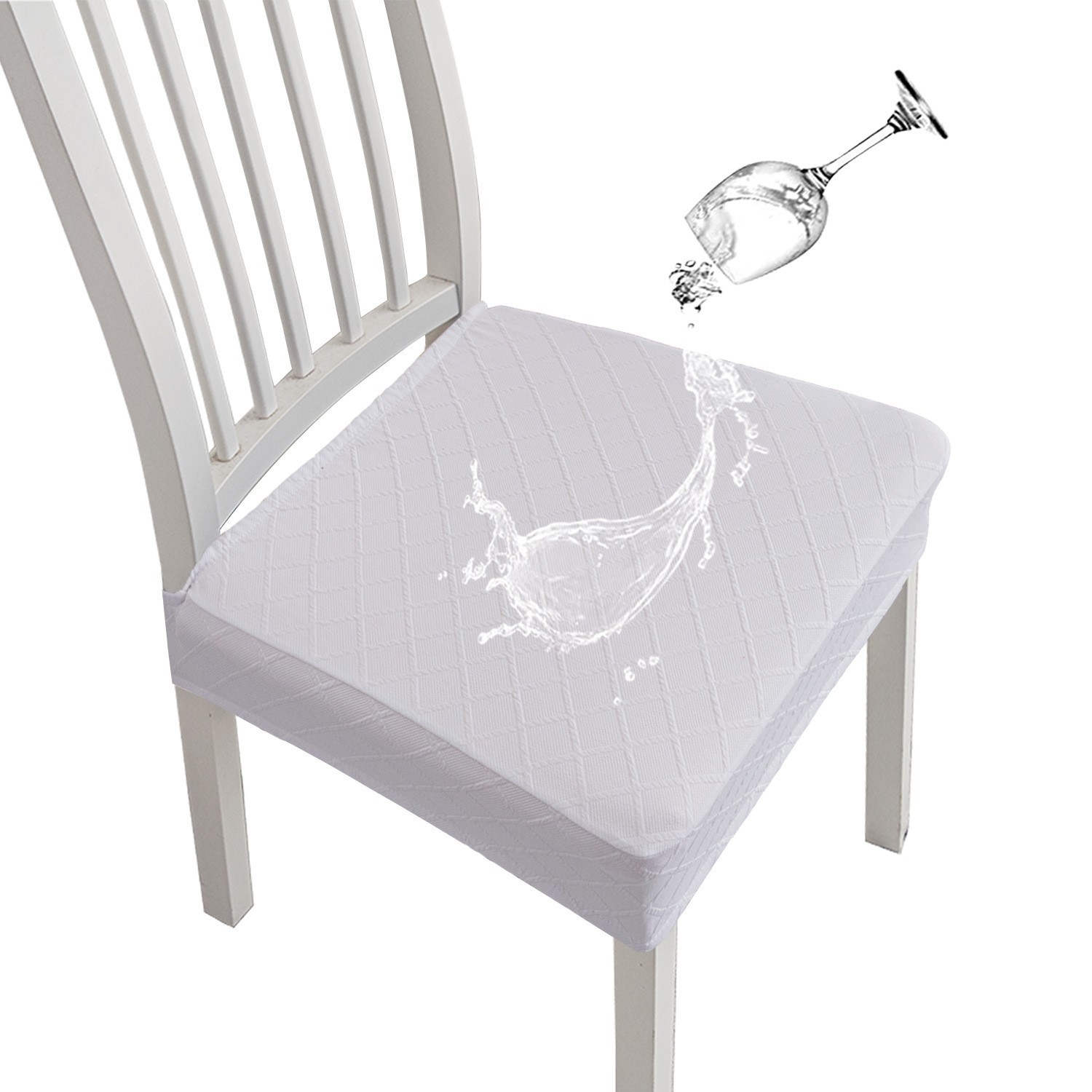 Funda de Silla Transfronteriza de Amazon, Tejida con Patrón de Diamantes, Color Sólido, Elástica, Impermeable, para Hotel, Casa de Huéspedes y Hogar