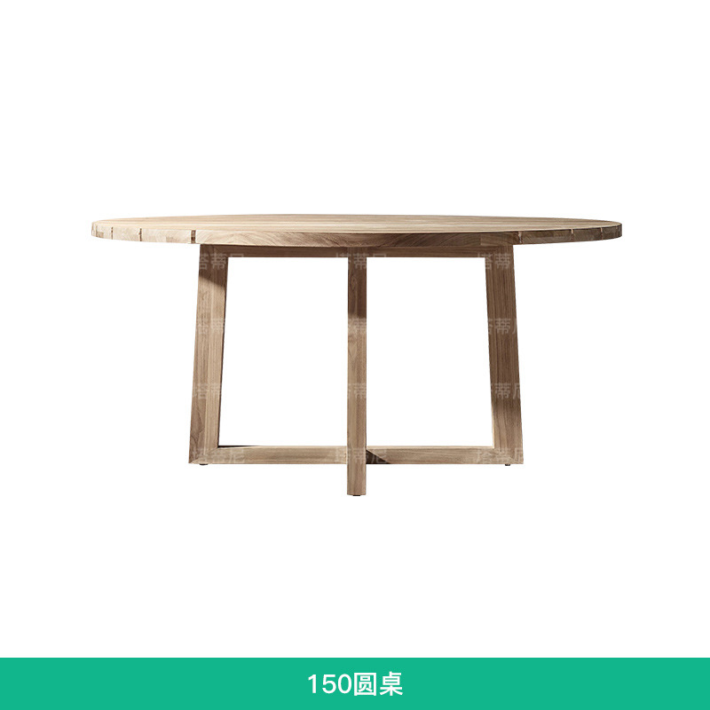 Teca al aire libre mesa y silla terraza al aire libre jardín apenado mesa de madera maciza y silla Villa patio antiséptico madera mesa de comedor y silla