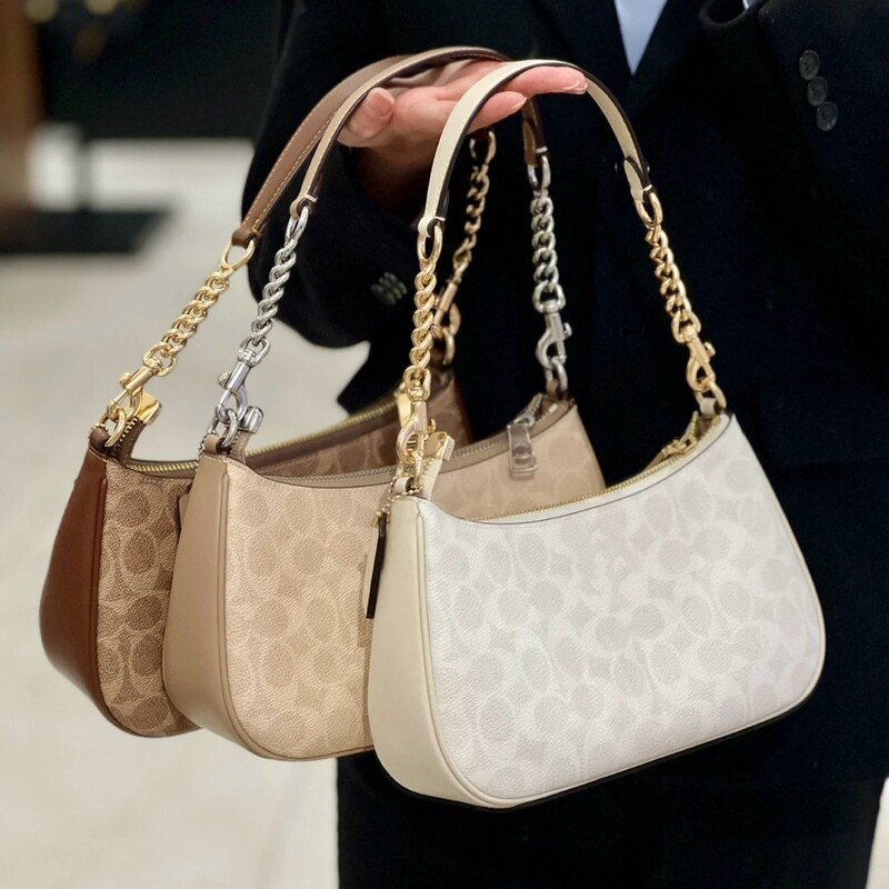 2025 Koujia Teri24 Armpit Bag Mahjong Bag Fragrant Cloth Denim Blue Crescent Bag Satchel Shoulder Crossbody Chain