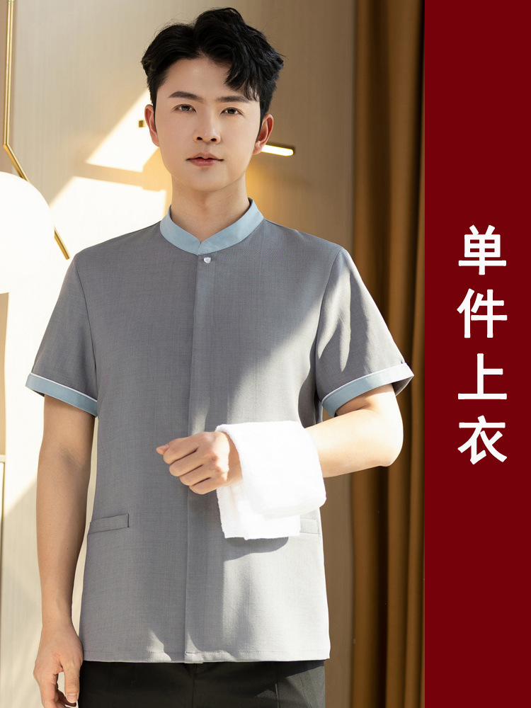 【YYF Embroidery Cleaning】Gray Men's Top