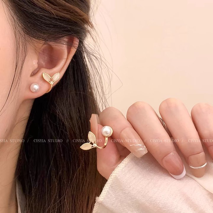 11#피쉬테일 진주귀바늘 스타일