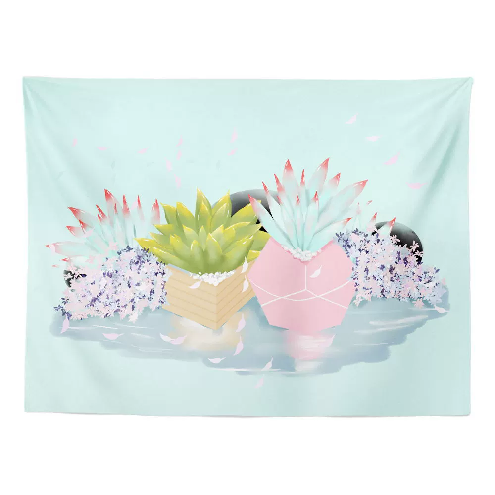 Серия кактусов Blossom Tambage одеяло настенное украшение для комнаты фоновая ткань для гостиной, учебной комнаты, общежития