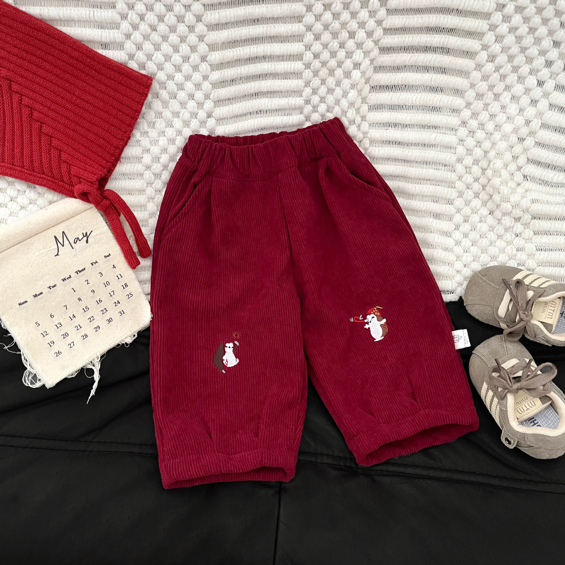 Bebé otoño invierno grueso ropa de escalada nuevo estilo coreano para niños y niñas Jacquard camiseta de punto lindo bebé abrigo camiseta