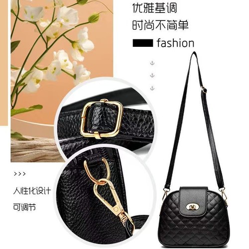 Ladies Single Shoulder Diagonal Mini Bag 2025 Spring Fashion Checkered Women's Bag Triple Small Round Bag for Women