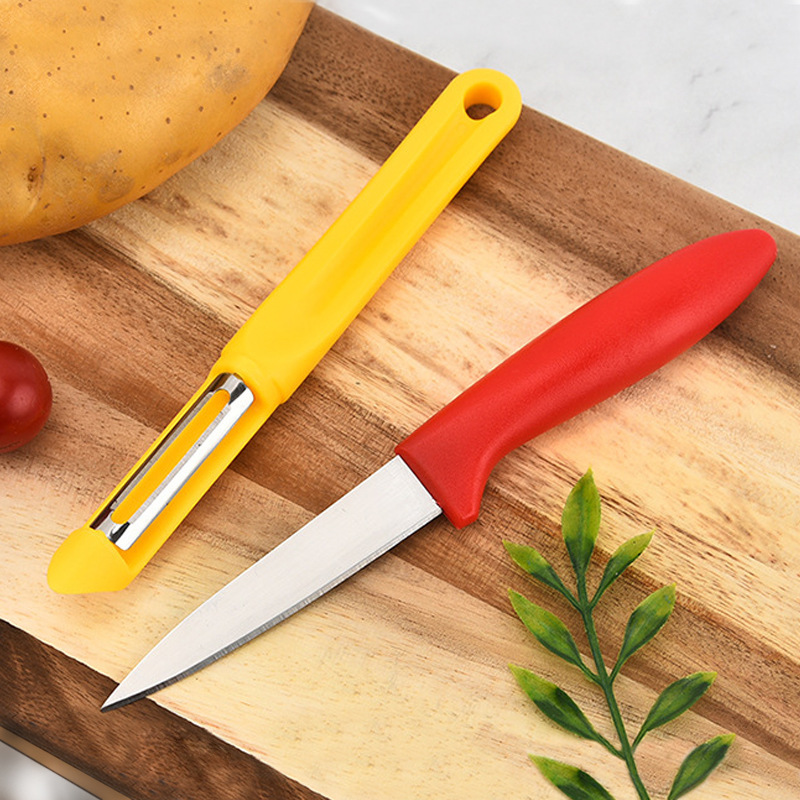 Cuchillo de frutas de acero inoxidable, cuchillo de frutas, abertura de botellas, cuchillo de cuchillo, conjunto de herramientas de cocina, conjunto de cinco piezas