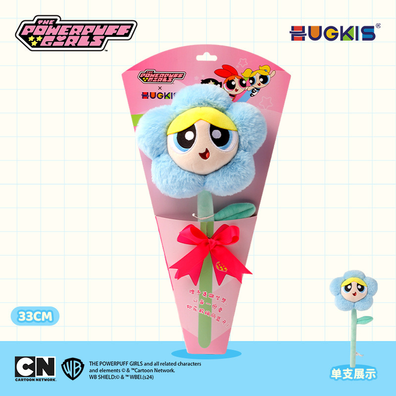 本物のパワーパフガールズぬいぐるみペンダントかわいい人形キーホルダー漫画バブル人形誕生日ギフト|undefined