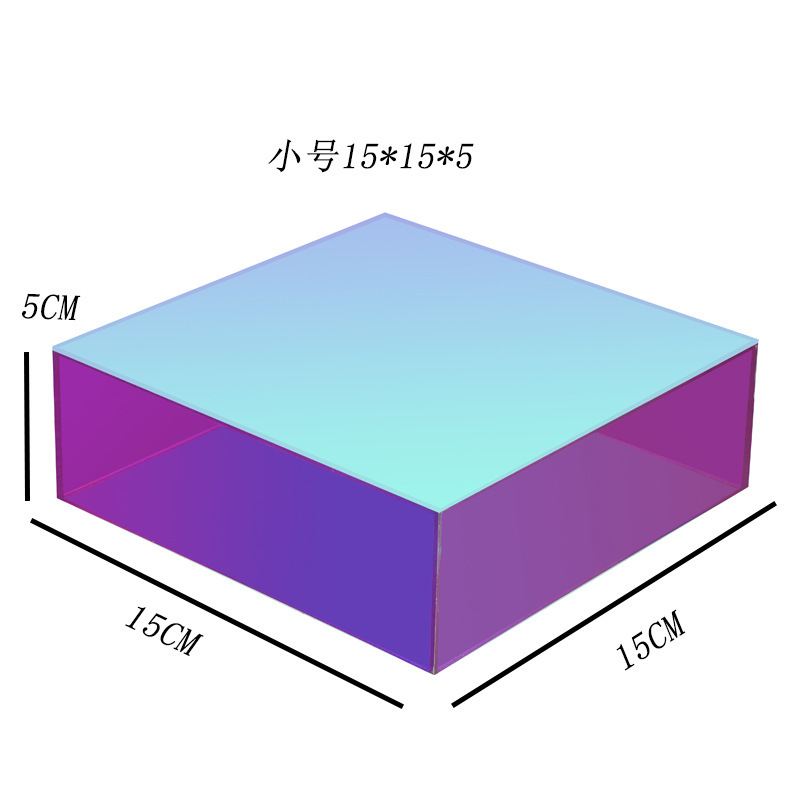 다채로운 아크릴 상자 소형