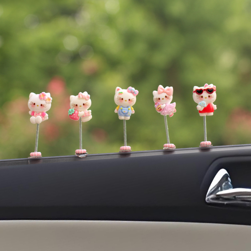 Clip de salida de aire de coche pequeño gato resina aromaterapia de coche perfume de coche adornos de dibujos animados accesorios de decoración suministros de coche