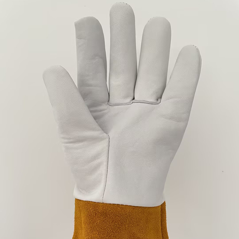 工地焊工防护手套耐磨羊皮牛皮电焊氩弧焊批发电焊专用