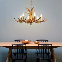 鹿角吊灯美式乡村工业风服装店北欧复古餐厅创意客厅网咖个性灯饰