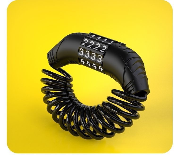 Electric car motorcycle helmet lock safety anti-theft helmet lock bicycle mini portable steel wire cable password lock