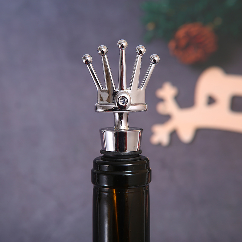 ABS 실버 도금 크라운 와인 마개