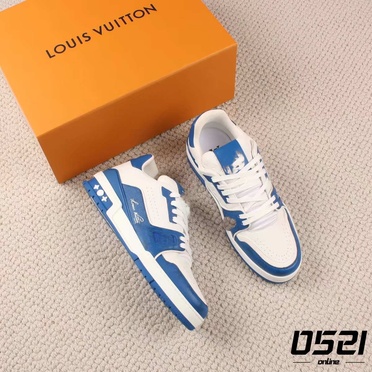 White and blue