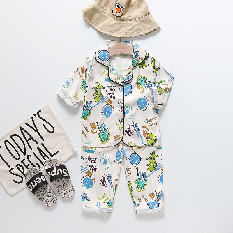 2023 primavera nuevos niños del otoño Pijamas largos oso caliente traje estilo coreano desgaste cómodo lindo moda