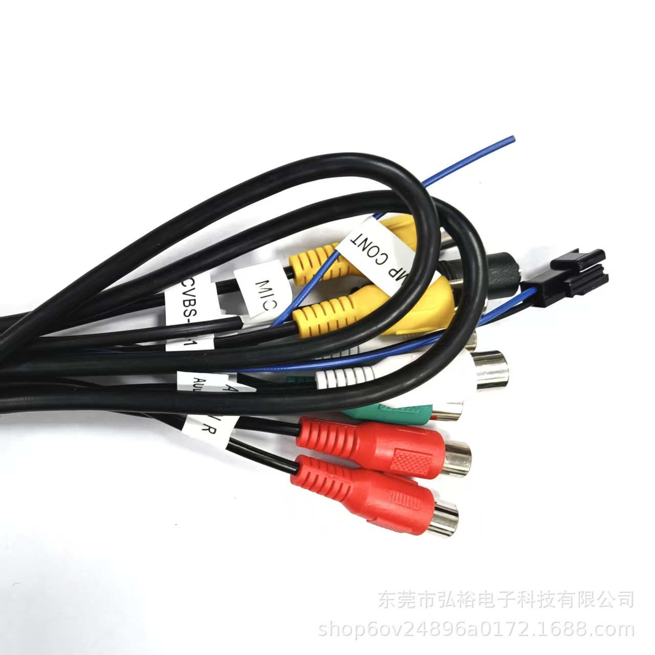 Zhangxun Solution Navigation Universal Cable 7-Pin Rca Audio Cable with Microphone Mic Fan Interface 4g Card Slot Cable