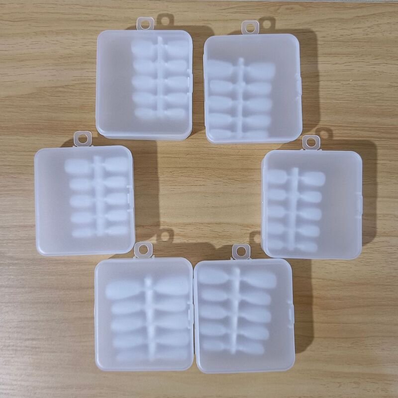 Full Frosted Nails 100 Pieces Coded Xssml Nails Small Short Nails Short Short Ladder Short Short Round Manicure Nails Wearable Nails