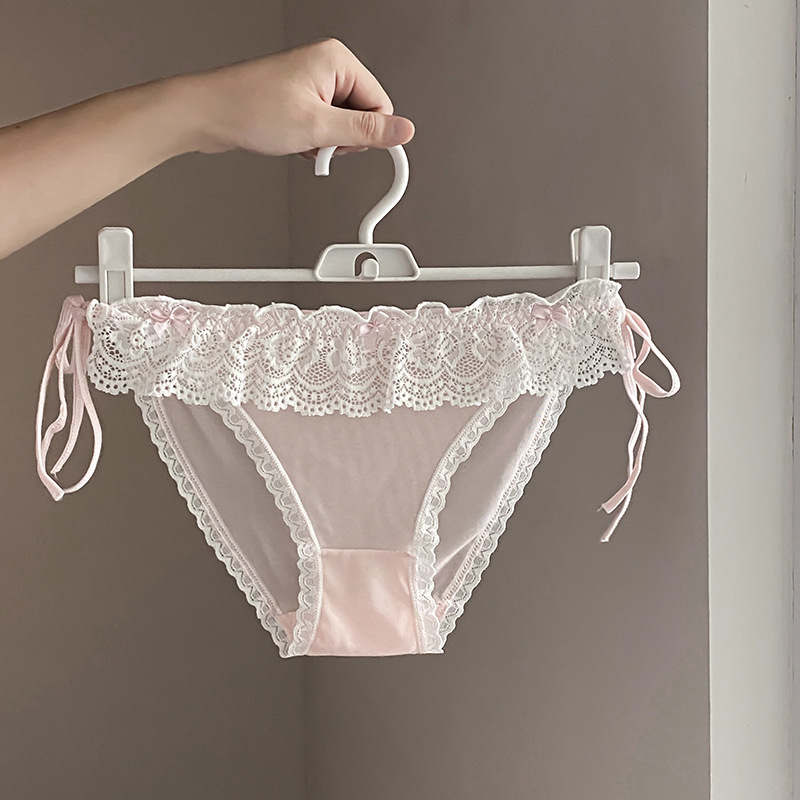 Japanese Style Pure Desire Style Lace Underwear Women's Sexy Mesh Lolita Cotton Crotch Mesh Girl's Low Waist Briefs Japanese Style Pure Desire Style Lace Underwear Women's Sexy Mesh Lolita Cotton Crotch Mesh Girl's Low Waist Briefs