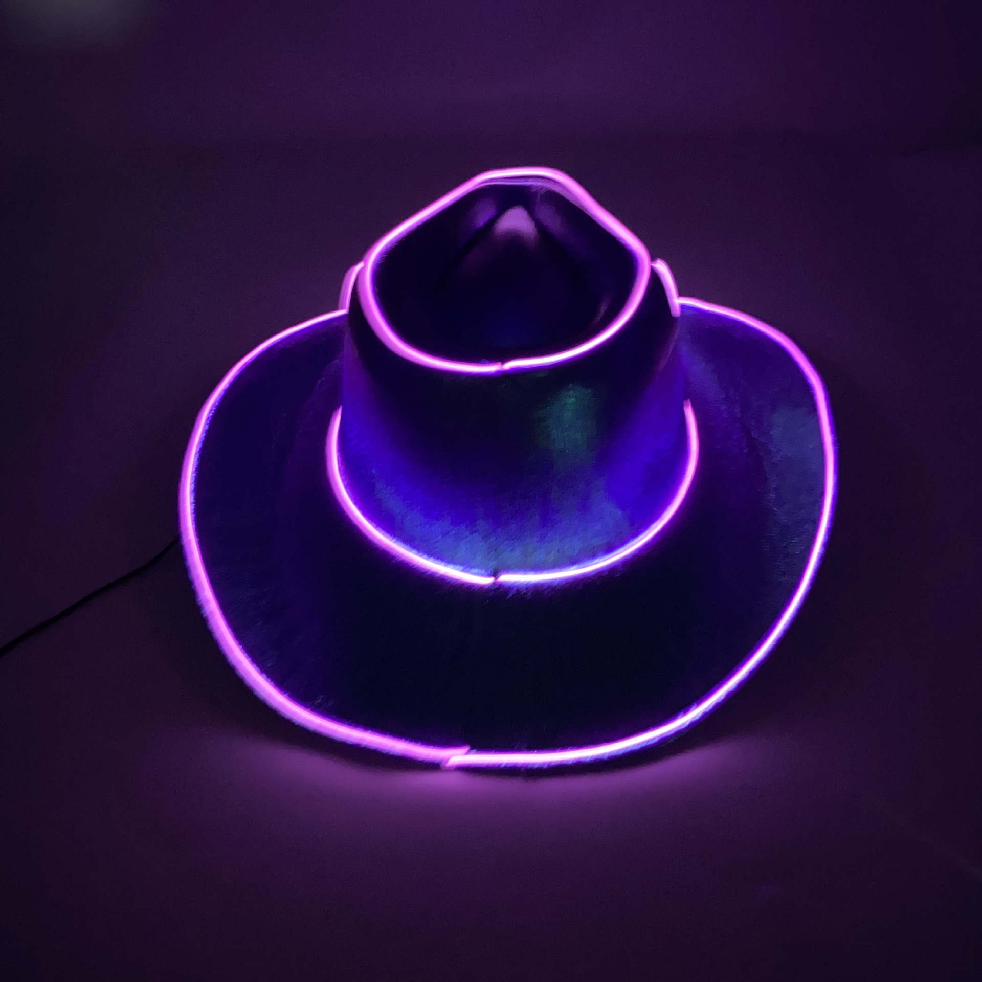 #550-2 紫色底（紫色）发光牛仔帽
