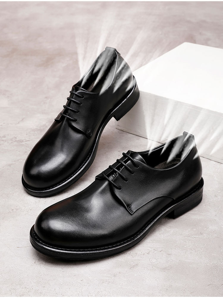 New big head Goodyear leather sole handmade shoes washed retro British fashion casual shoes outdoor_voghion.com