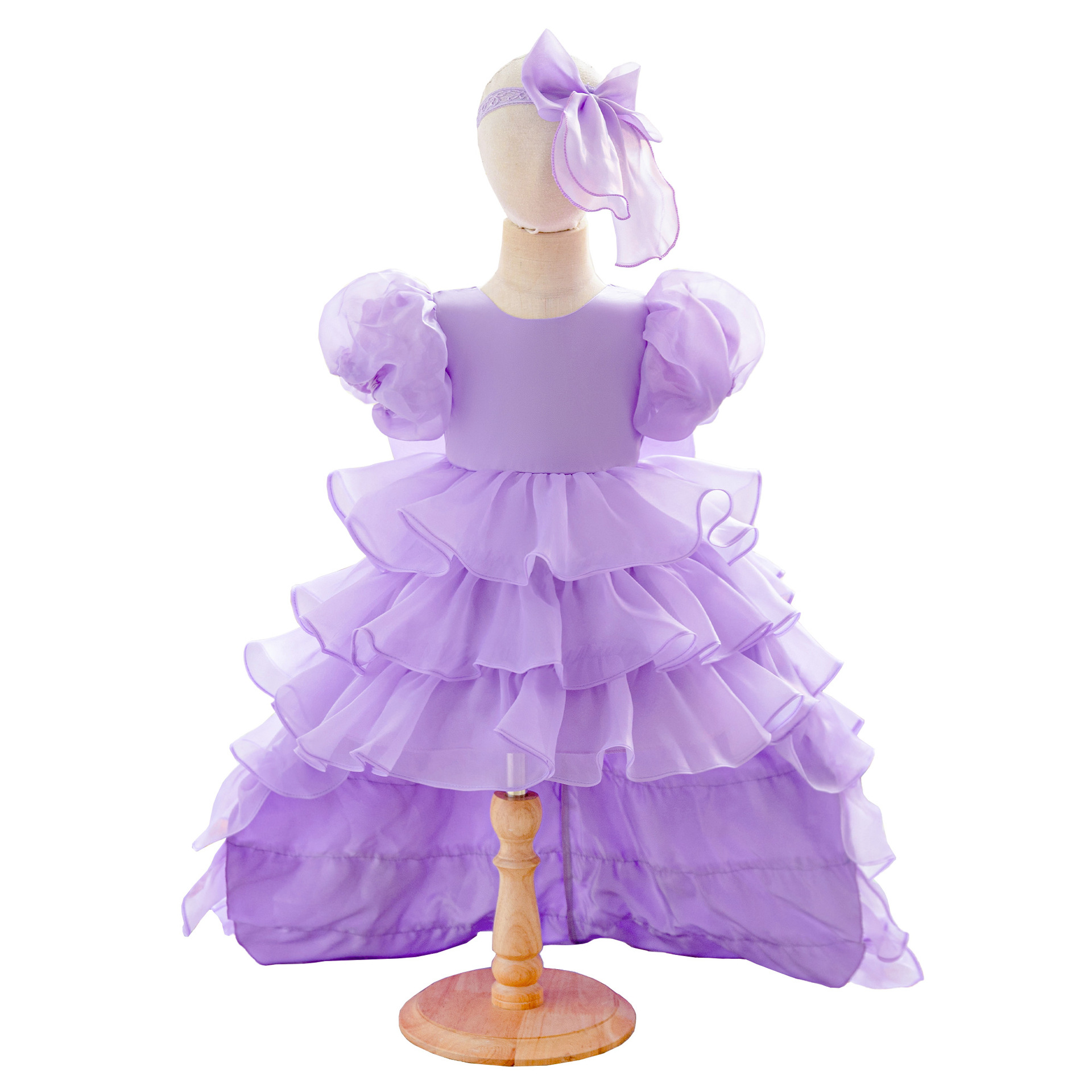 Nuevo vestido de noche de niñas pastel vestido de trailing vestido de oganza vestido de cumpleaños de niñas vestido de niños vestido